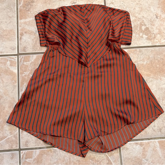 Selfie Leslie Pants - retro pin up strapless tie back romper nautical piratecore christmas colours